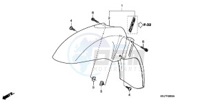 FES125B drawing FRONT FENDER