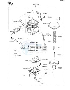 KL 250 D [KLR250] (D7-D9) [KLR250] drawing CARBURETOR