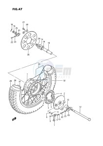 TS185ER (E24) drawing REAR WHEEL