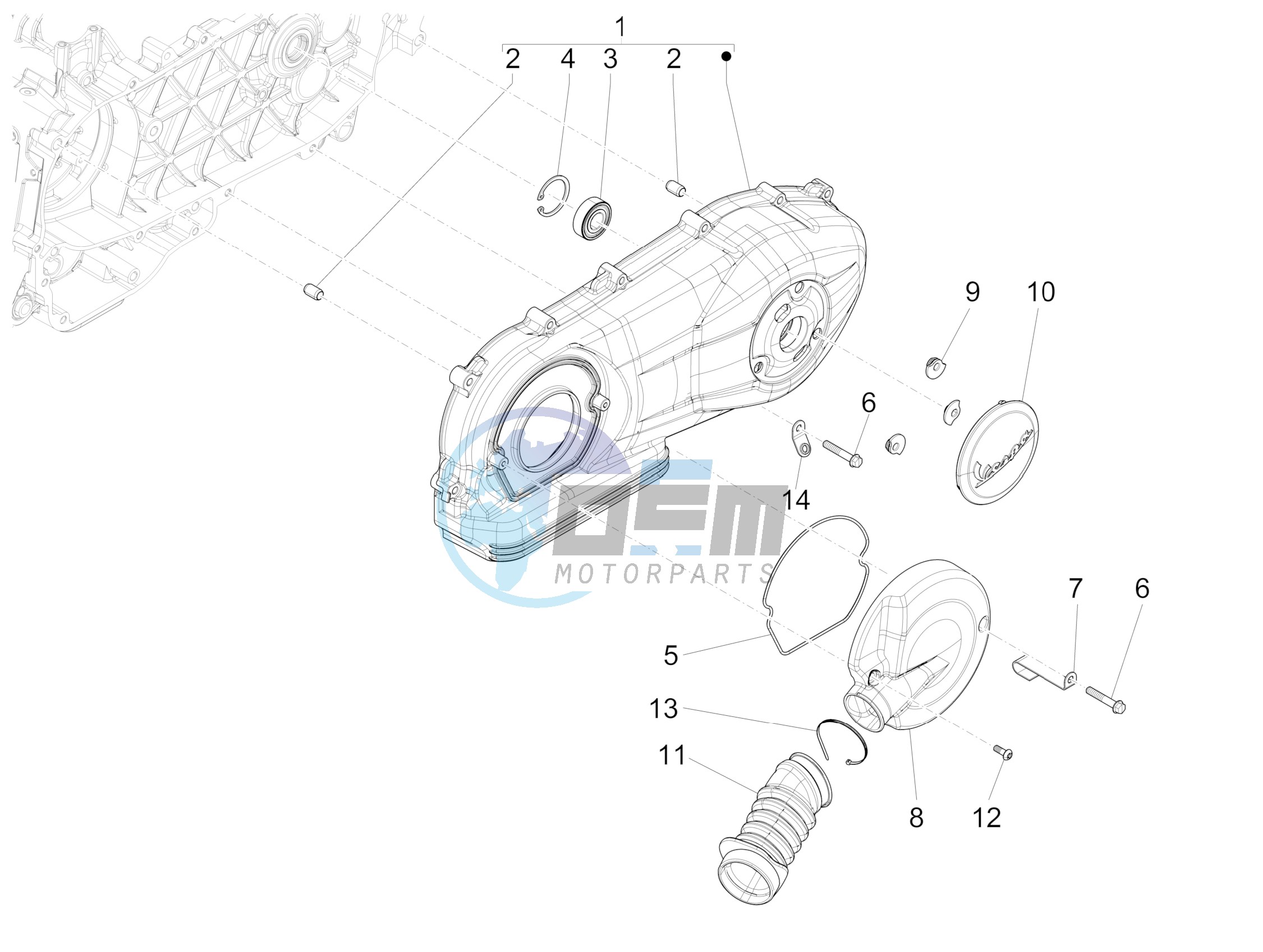 Crankcase cover - Crankcase cooling