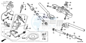 CBR1000RRC drawing HANDLE PIPE/TOP BRIDGE (CBR1000RRC/D/RAC/D)