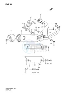 AN650 (E2) Burgman drawing MUFFLER