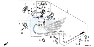 NC750XDG SH125AS UK - (E) drawing PARKING BRAKE LEVER