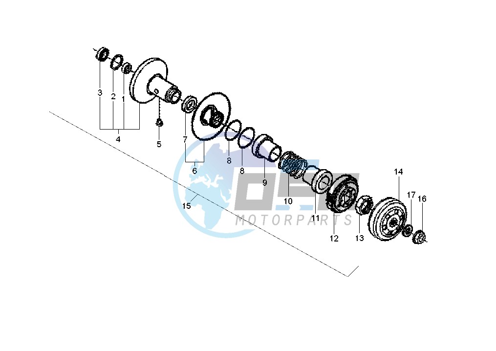 Driven pulley