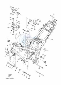 YZF250-A (B6P6) drawing FRAME