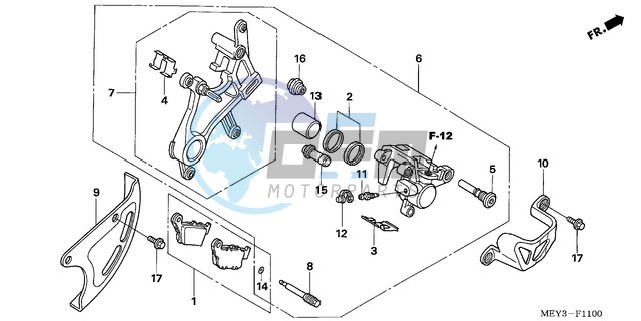 REAR BRAKE CALIPER