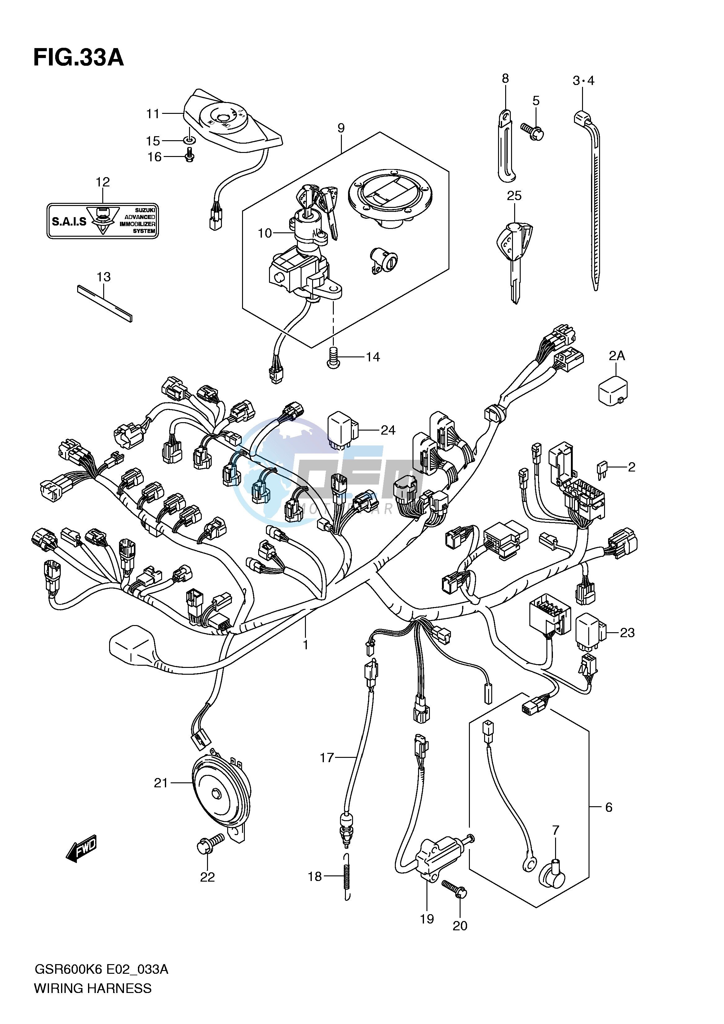 WIRING HARNESS (GSR600AK7 AK8 AK9 AL0 UAK7 UAK8 UAK9 UAL0)