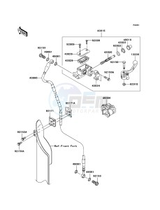 KX250F KX250W9F EU drawing Front Master Cylinder