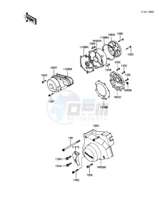 KZ 1100 D [SPECTRE] (D1-D2) [SPECTRE] drawing ENGINE COVERS