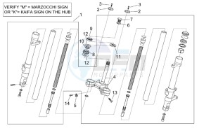 RS 50 Tuono drawing Front fork I