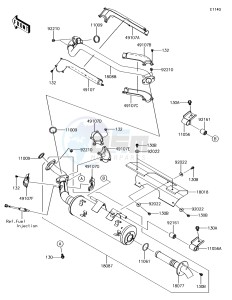 BRUTE FORCE 750 4x4i EPS KVF750HJF EU drawing Muffler(s)