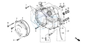 VTR1000SP VTR1000SP-1 drawing RIGHT CRANKCASE COVER