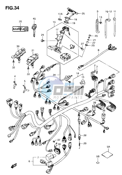 WIRING HARNESS (GSX1300BK/U2/UF)