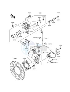 Z800 ABS ZR800BFF FR GB XX (EU ME A(FRICA) drawing Rear Brake