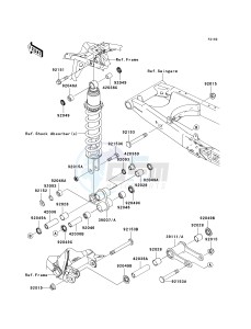 KLX 140 A [KLX140] (A8F-A9FA) A8F drawing REAR SUSPENSION