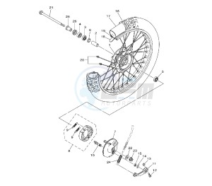 TT R 110 drawing FRONT WHEEL