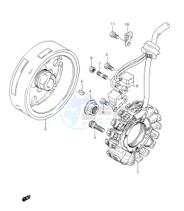 DR350 (E28) drawing MAGNETO (MODEL P R)