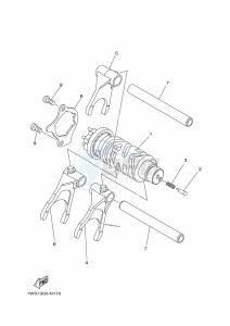 MT-07 ABS MTN690-U (B8M3) drawing SHIFT CAM & FORK