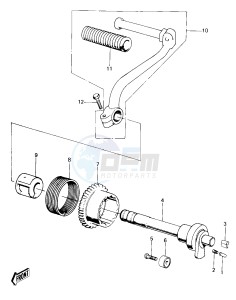 KE 100 A [KE100] (A9-A10) [KE100] drawing KICKSTARTER MECHANISM