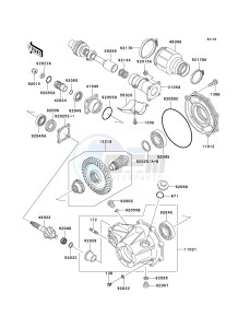 KLF 250 A [BAYOU 250] (A6F-A9F) A6F drawing DRIVE SHAFT_FINAL GEAR