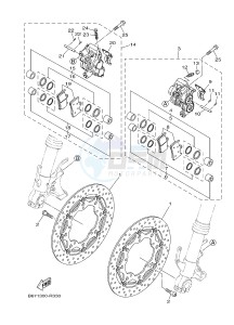 MTN1000 MTN-1000 MT-10 (B67E) drawing FRONT BRAKE CALIPER