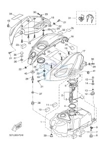 MT125 MT-125 (5D7L 5D7L 5D7L 5D7L) drawing FUEL TANK