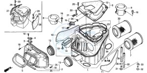 VTR1000SP VTR1000SP-2 drawing AIR CLEANER