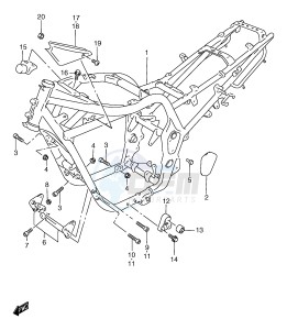 GSF1200 (E2) Bandit drawing FRAME (GSF1200T ST V SV)