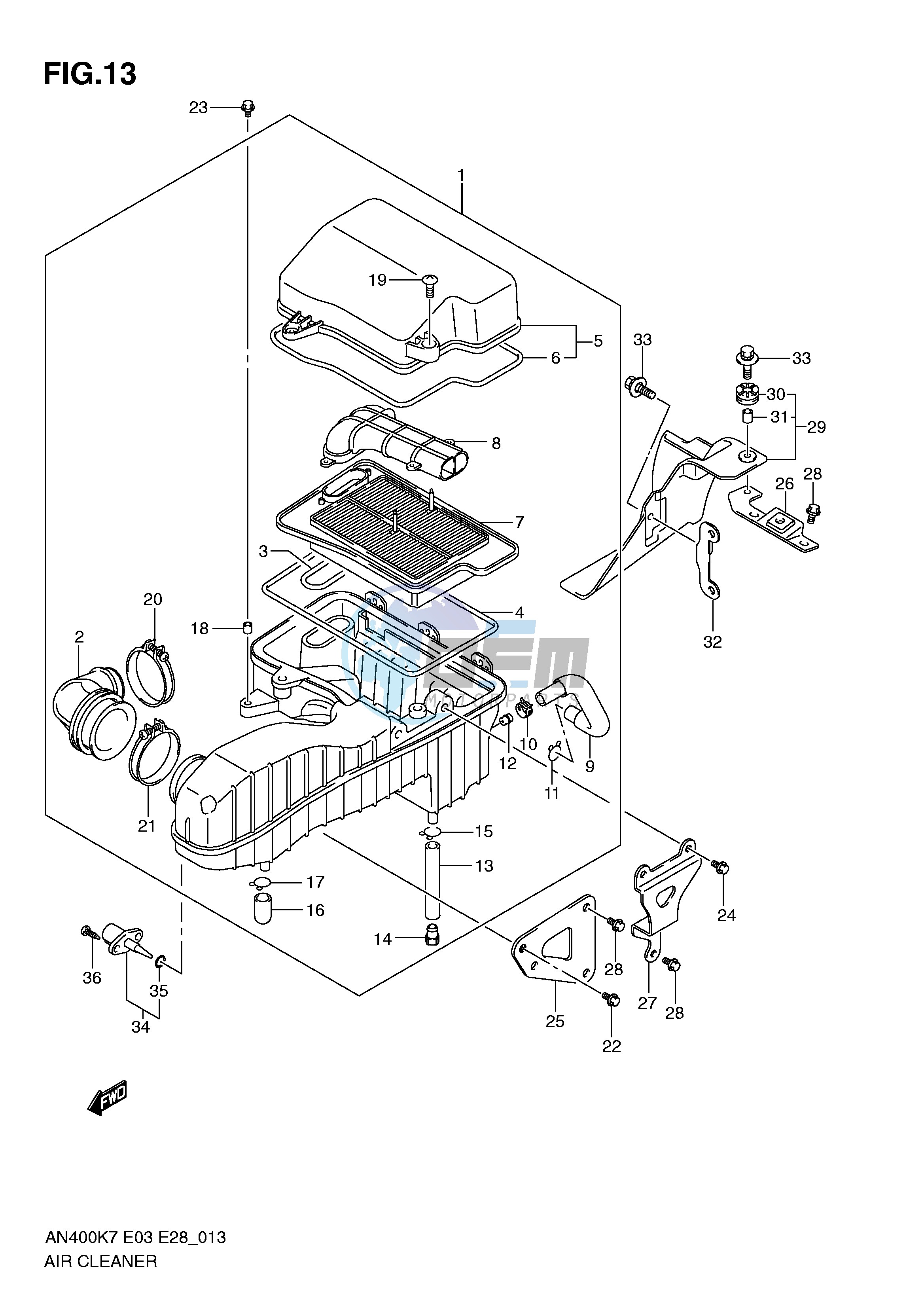 AIR CLEANER (MODEL K7 K8 K9)