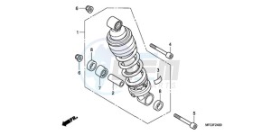 CB600FA UK - (E / MKH) drawing REAR CUSHION