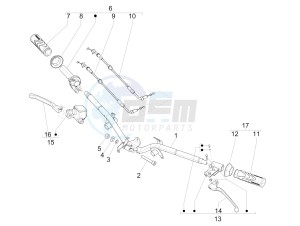 Liberty 150 4t 3v ie lem drawing Handlebars - Master cilinder