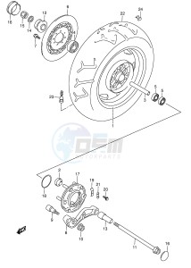 VL1500 (E2) drawing REAR WHEEL (MODEL W X)