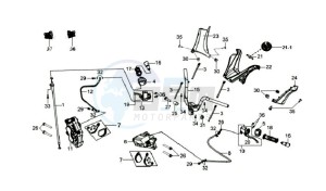 GTS 125 EURO 3 drawing FRONT FORK/ FRONT WHEEL / FRONT FENDER