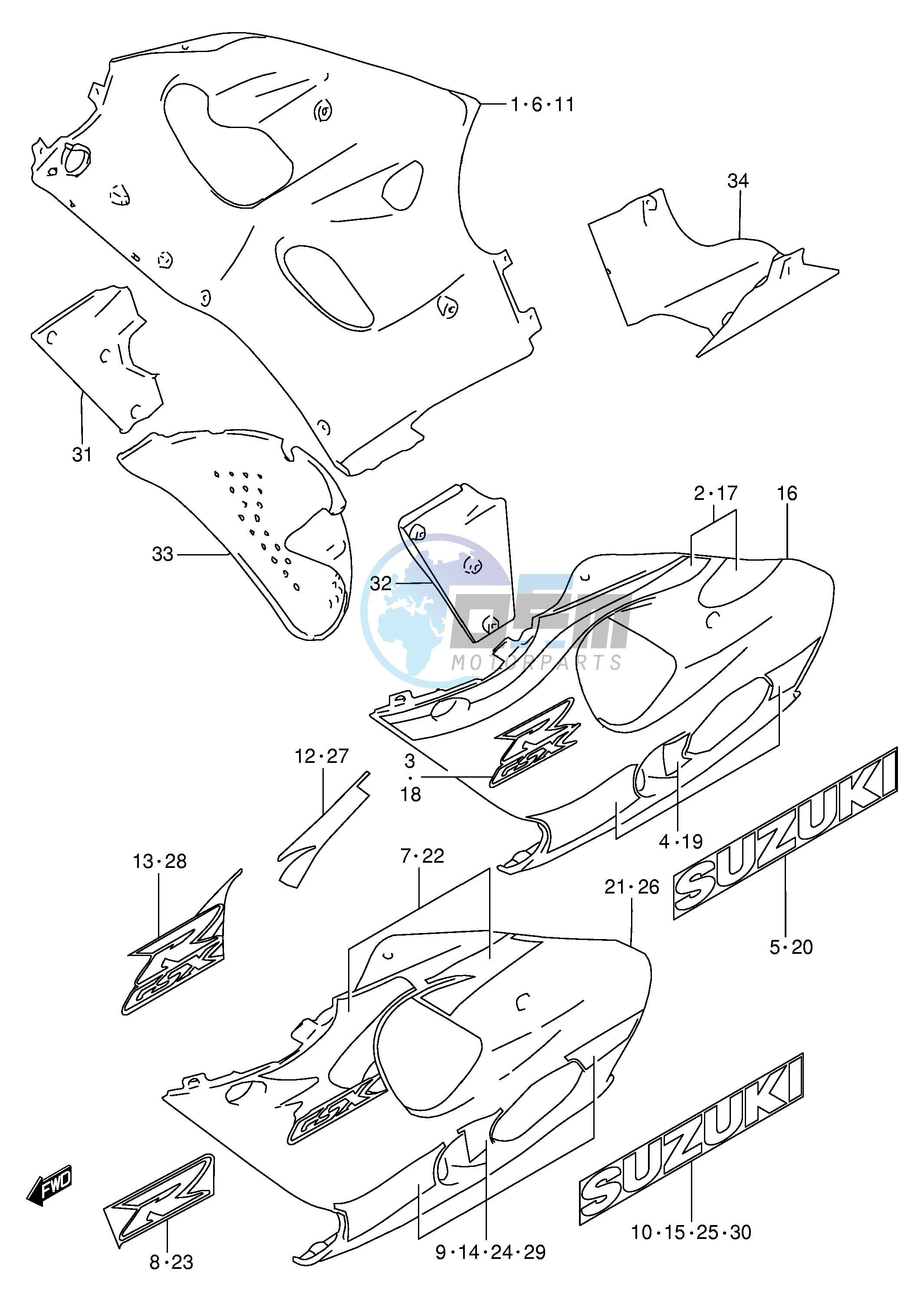 UNDER COWLING BODY (MODEL X)