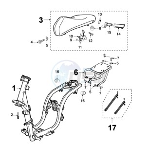 LUDIX 12 RL2 drawing FRAME AND SADDLE