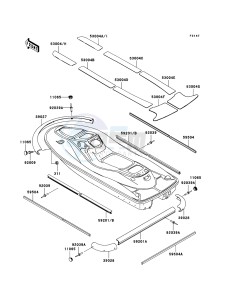 JET SKI 900 STX JT900-E2 FR drawing Pads