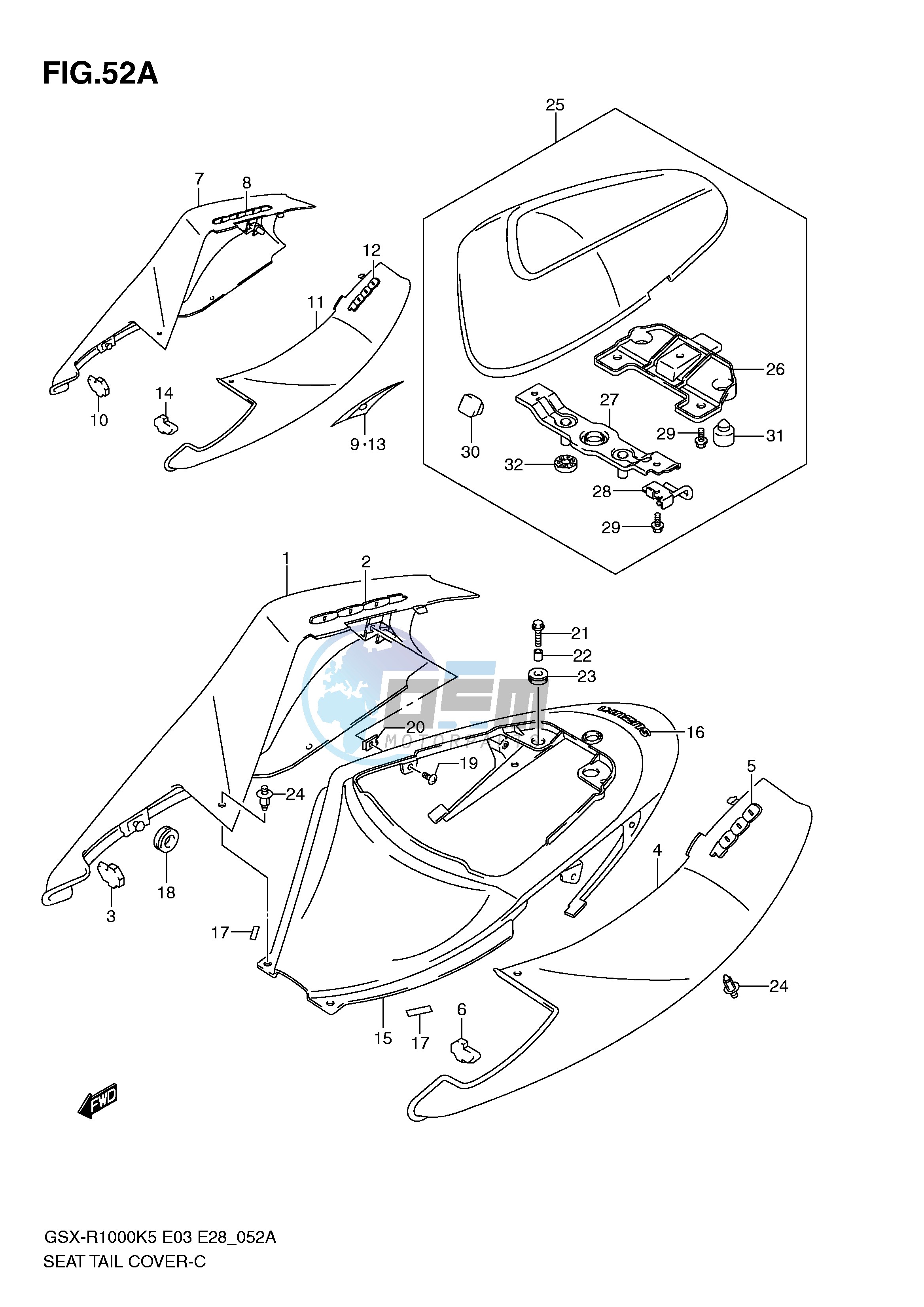 SEAT TAIL COVER (MODEL K6)