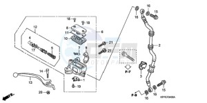 CBR125RWA UK - (E / WH) drawing FR. BRAKE MASTER CYLINDER