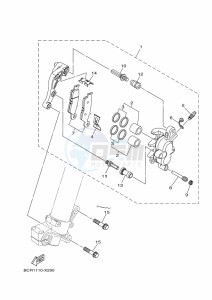 YZ125 (B4XA) drawing FRONT BRAKE CALIPER