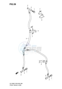 DL1000 (E3-E28) V-Strom drawing FRONT BRAKE HOSE