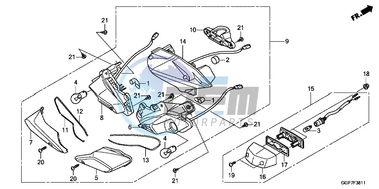 REAR COMBINATION LIGHT (NSC502WH/ T2)