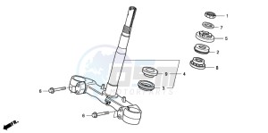 FJS400D SILVER WING drawing STEERING STEM