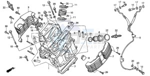 VT1100C SHADOW drawing CYLINDER HEAD (FRONT)