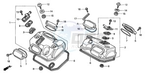 XL650V TRANSALP drawing CYLINDER HEAD COVER