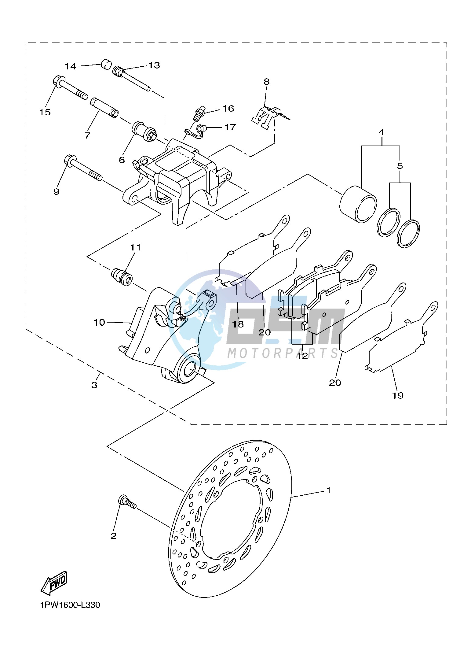 REAR BRAKE CALIPER