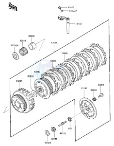 ZX 600 A [NINJA 600] (A3) [NINJA 600] drawing CLUTCH -- ZX600AE046301-051066- -