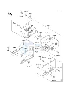 VN 1500 B [VULCAN 88 SE] (B1-B3) N6F drawing TAILLIGHT-- S- -