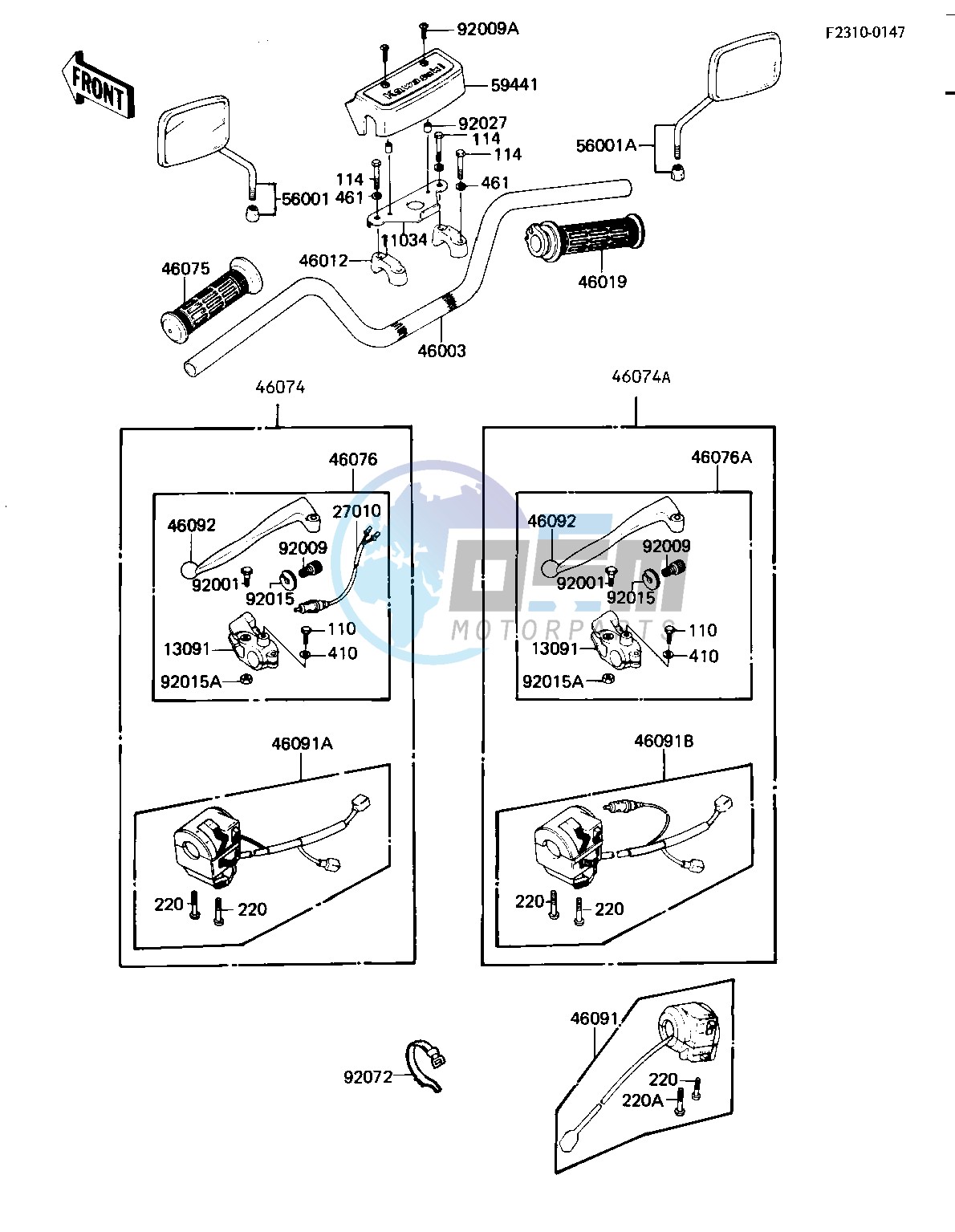 HANDLEBAR -- KZ1100-B1- -