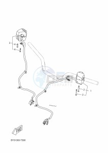 YP125RA XMAX 125 ABS (B9Y4) drawing HANDLE SWITCH & LEVER