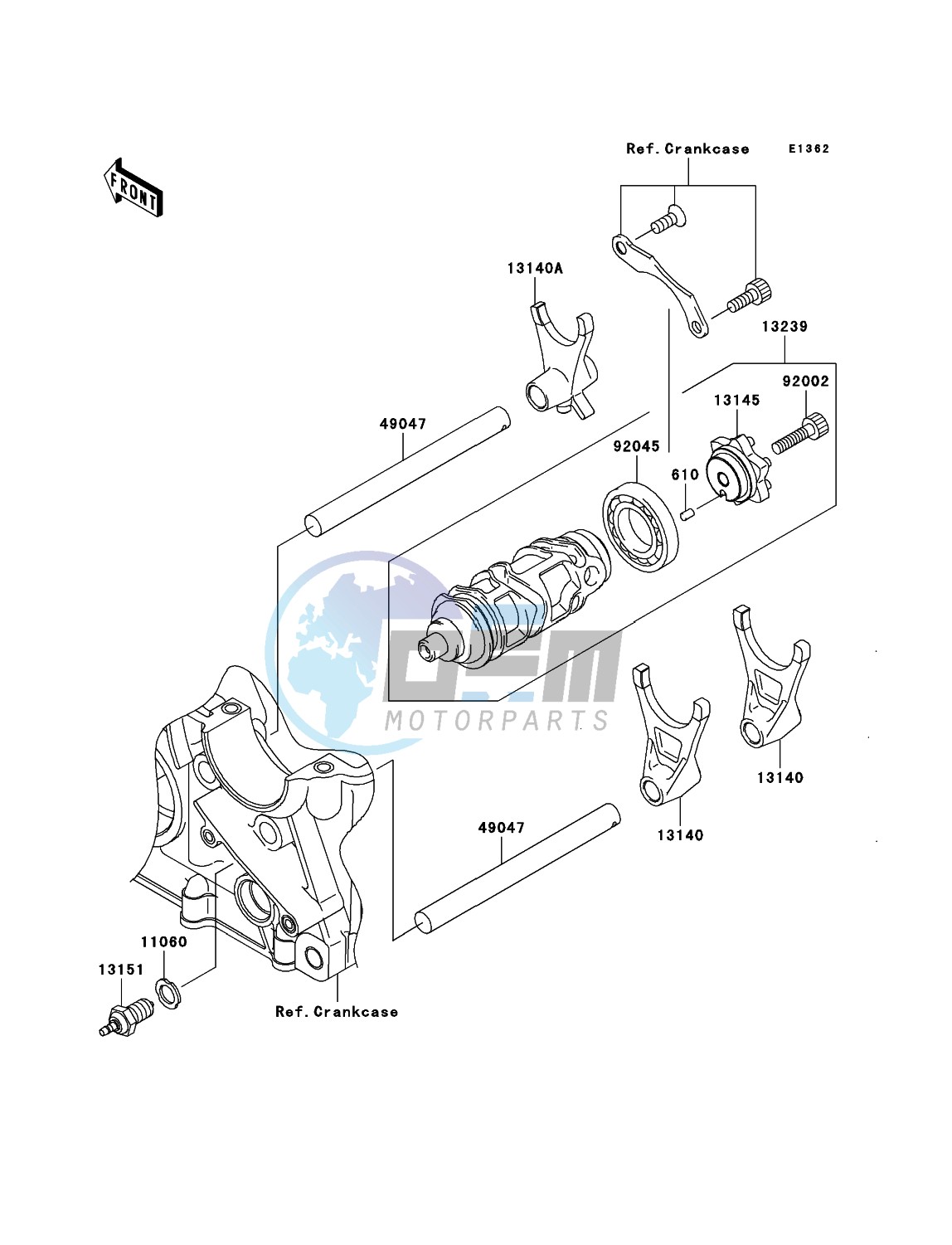 Gear Change Drum/Shift Fork(s)